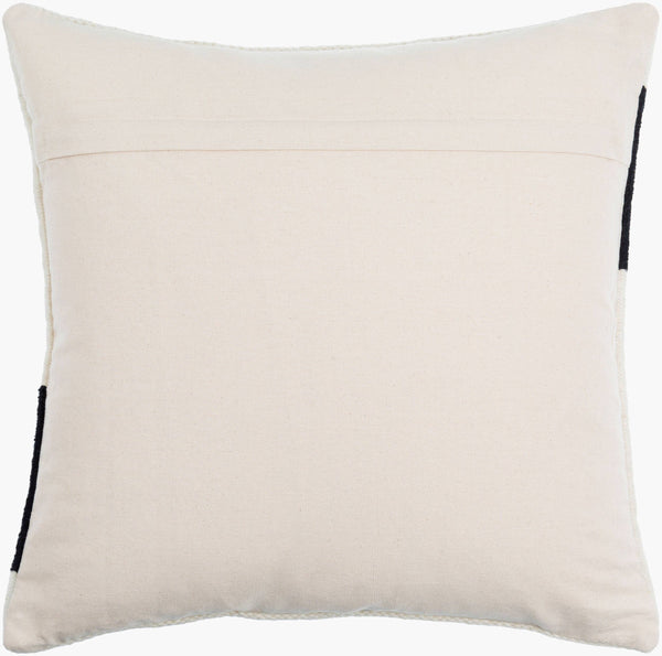 Surya Osmund 18"X18" Luxurious Accent Pillow - Cozy Wool-cotton Blend For Elegant Living Room Decor Black Wool,Cotton,Cotton Osm001-2020p