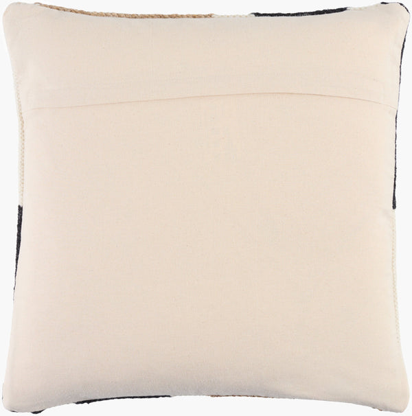Surya Osmund 18"X18" Luxurious Accent Pillow - Cozy Wool-cotton Blend For Elegant Living Room Decor Beige Wool,Cotton,Cotton Osm002-2222d