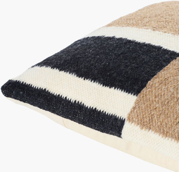 Surya Osmund 18"X18" Luxurious Accent Pillow - Cozy Wool-cotton Blend For Elegant Living Room Decor Beige Wool,Cotton,Cotton Osm002-2222d