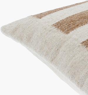 Surya Osmund 18"X18" Luxurious Accent Pillow - Cozy Wool-cotton Blend For Elegant Living Room Decor Brown Wool,Cotton,Cotton Osm004-1818p