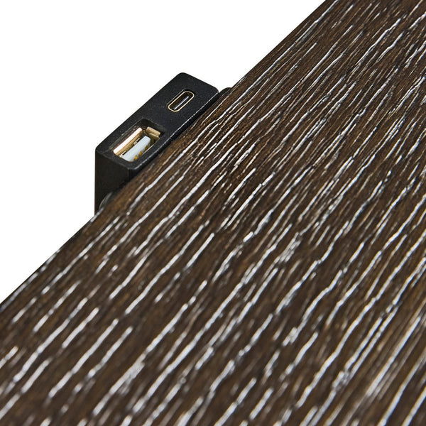 Bernhardt Bernhardt Geneve Wire-brushed Oak Nightstand with Soft-close Drawers and Usb Charging 24" W x 20" D x 29" H 392231