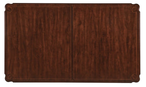 Hooker Furniture Charleston Maraschino Cherry Rectangle Dining Table W/ Black Cherry Base, Fluted Legs & 2 Leaves 6750-75200-00