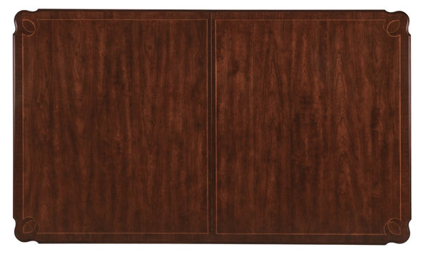 Hooker Furniture Charleston Maraschino Cherry Rectangle Dining Table W/ Black Cherry Base, Fluted Legs & 2 Leaves 6750-75200-00