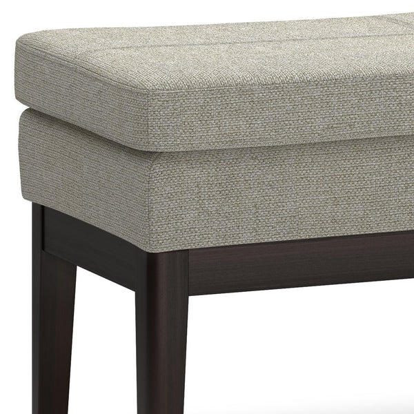 English Elm Carlson Mid-Century Ottoman Bench In Durable Greige Fabric - Stylish Seating For Any Room Decor B136P159235