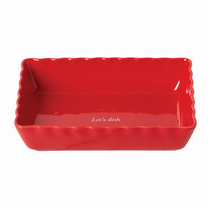 Lenox Kate Spade Make It Pop Rectangle Baking Dish Red, RED STONEWARE 894704