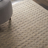 Nourison Perris PERR1 Handmade Woven No Border Indoor Only Contemporary  Rug Latte, Beige 100% Wool 99446224583