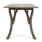 Christopher Knight Home® - Noble House - Hermosa Outdoor Acacia Wood Rectangular Dining Table, Gray