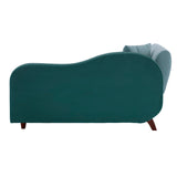 Homelegance By Top-Line Verbena Two-Tone Dark & Light Functional Chaise With 1 Pillow Green Polyester