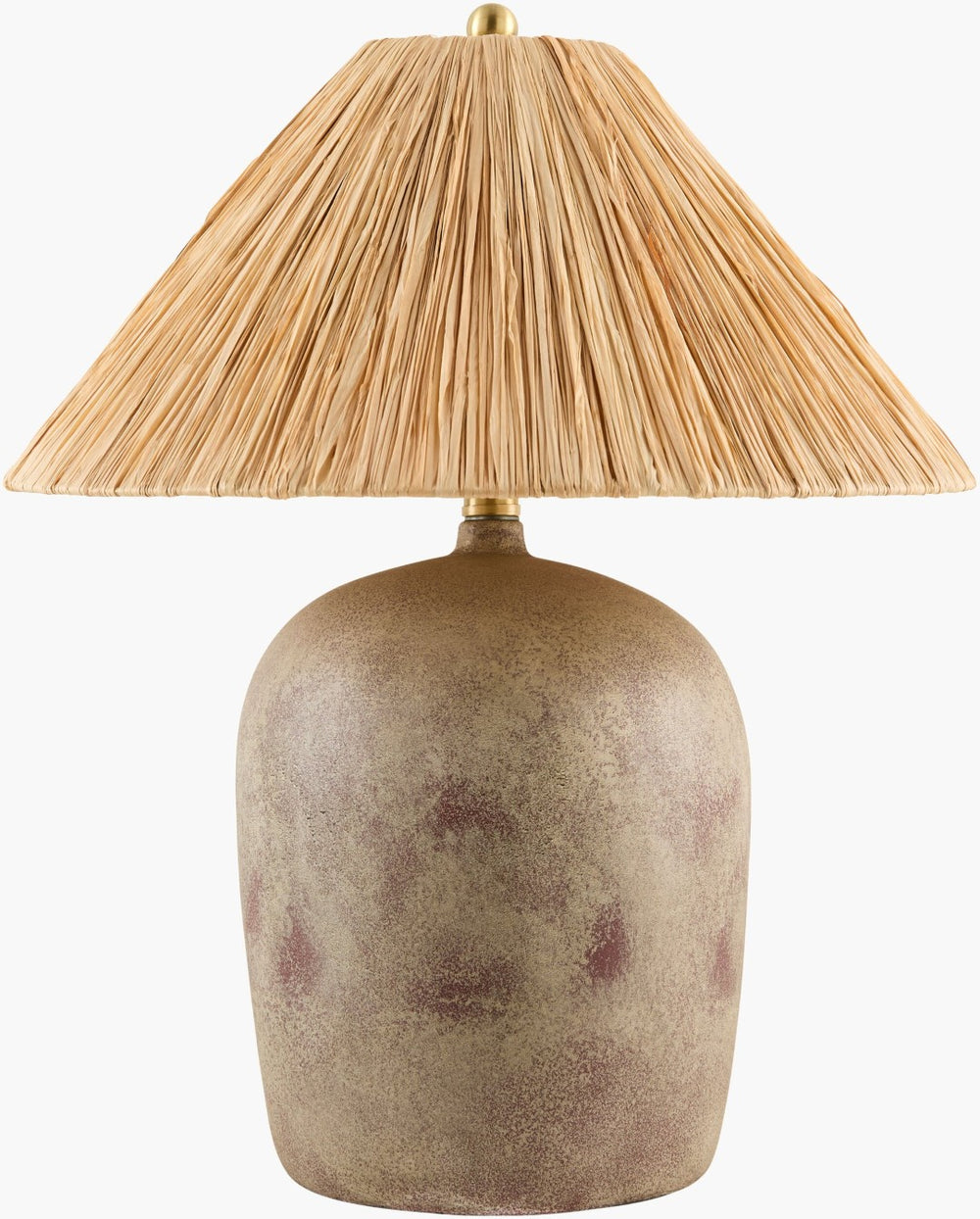 Livabliss Otahu Arts and Crafts Table Lamp Felt Seagrass Metal Shade Warm Ambient Glow OTH-001