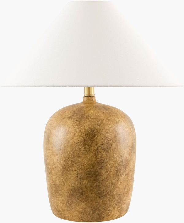 Livabliss Otahu Arts and Crafts Table Lamp with Linen Felt Shade for Bedroom or Living Room OTH-011