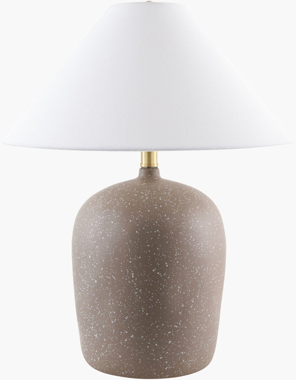 Livabliss Otahu Arts and Crafts Table Lamp Linen Shade Metal Base Warm Ambient Bedroom Light OTH-017