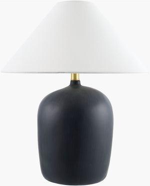 Livabliss Otahu Arts and Crafts Table Lamp with Linen Shade and Textural Mixed Material Base OTH-020