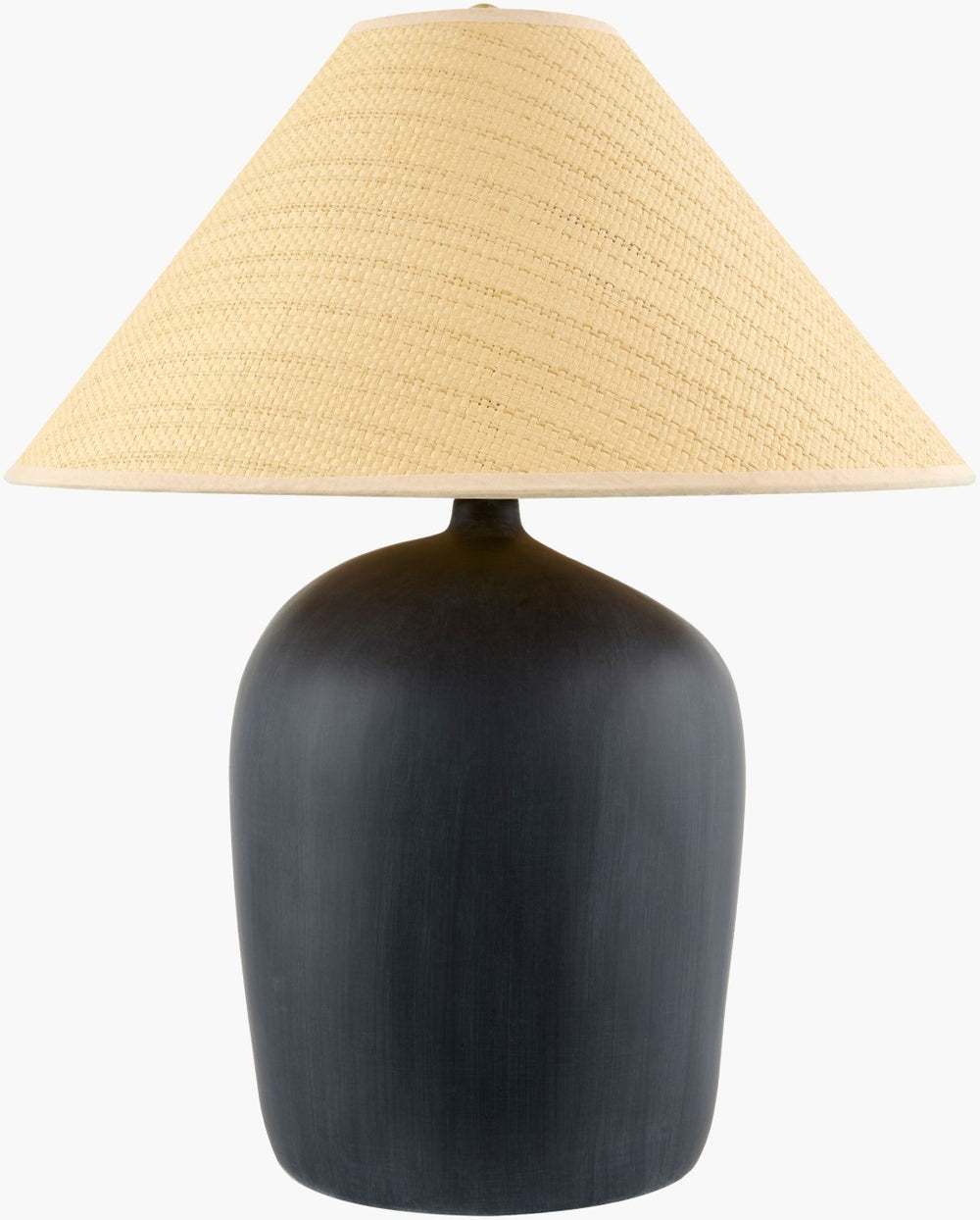 Livabliss Otahu Arts and Crafts Accent Table Lamp with Felt Seagrass Shade for Warm Ambient Glow OTH-021