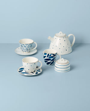 Lenox Blue Bay 9-Piece Tea Set White, WHITE PORCELAIN 893764