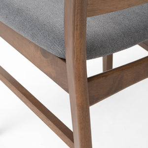 English Elm [video] Rubberwood Dining Chairs Set of 2 Upholstered Mid-century Seats for Modern Homes 58915.00DGY