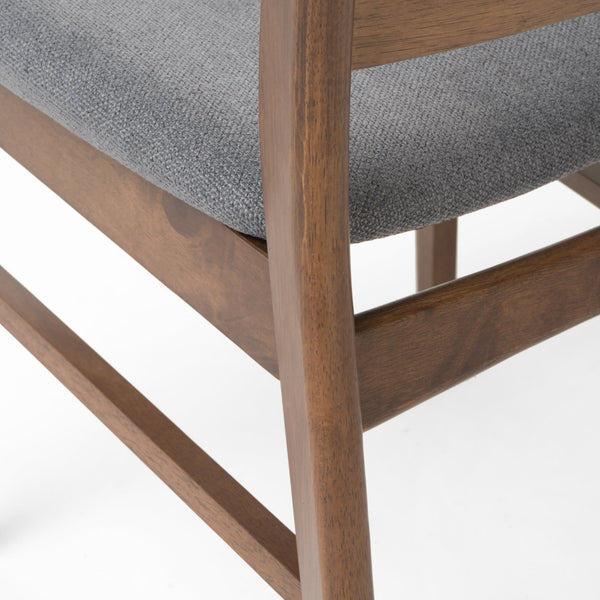 English Elm [video] Rubberwood Dining Chairs Set of 2 Upholstered Mid-century Seats for Modern Homes 58915.00DGY