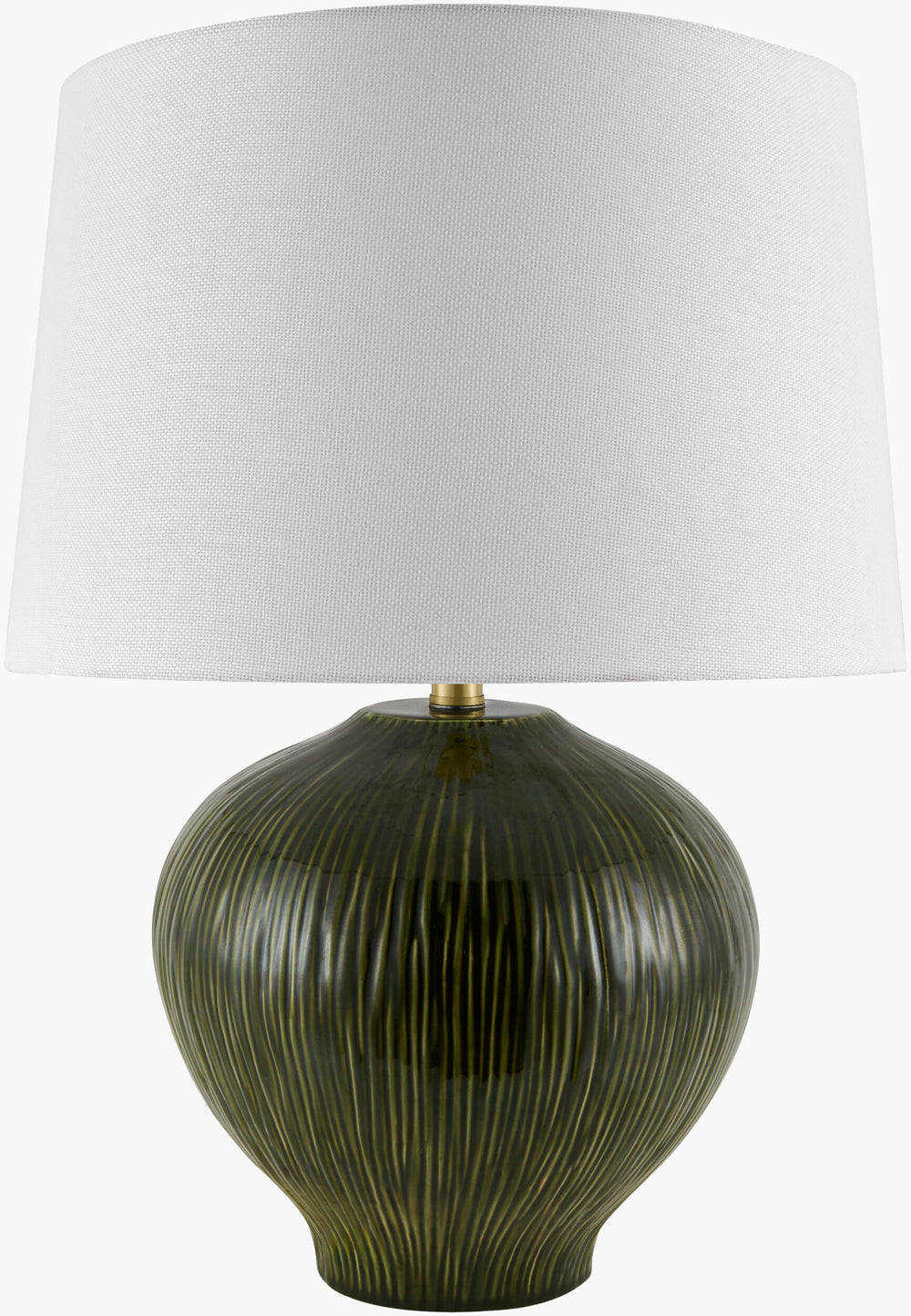 Surya Otaki Accent Table Lamp - 24" Tall Hand-painted Ceramic Charm With Dual-material Shade & Iron Finial Body, Navy,Shade, White,Finial, Metallic ,Gold,Harp, Metallic ,Gold,Cord, Translucent Ceramic,Linen,Polyester,Iron Otk-001