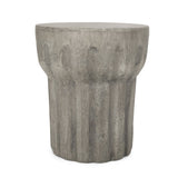 Christopher Knight Home® - Noble House - Delphinus Outdoor Contemporary Lightweight Concrete Accent Side Table