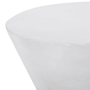 English Elm Outdoor Sculptural Concrete Pedestal Side Table for Modern Patios and Balconies 73452.00