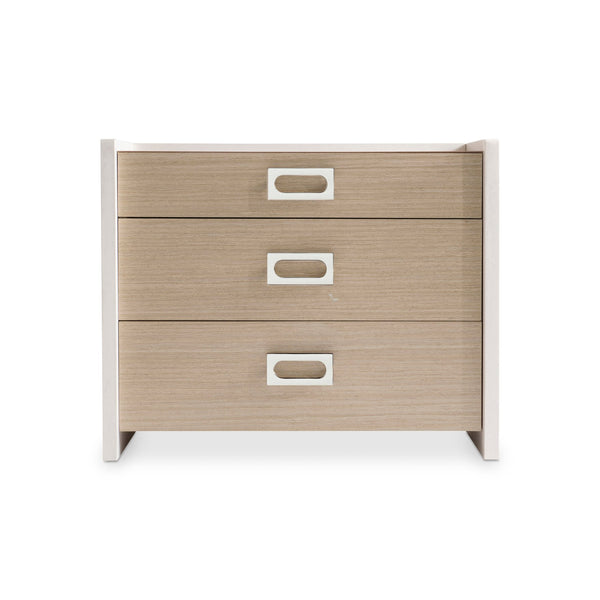 Bernhardt Bernhardt Modulum Nightstand With Soft-Close Drawers, Usb Charger, Two-Tone Sahara & Adobe Finish 315230