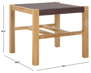 Safavieh Solana Ottoman Cognac / Natural 19.7" x 20.5" x 19.7"