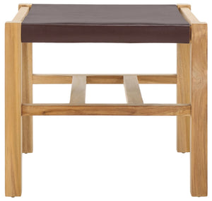 Safavieh Solana Ottoman Cognac / Natural 19.7" x 20.5" x 19.7"