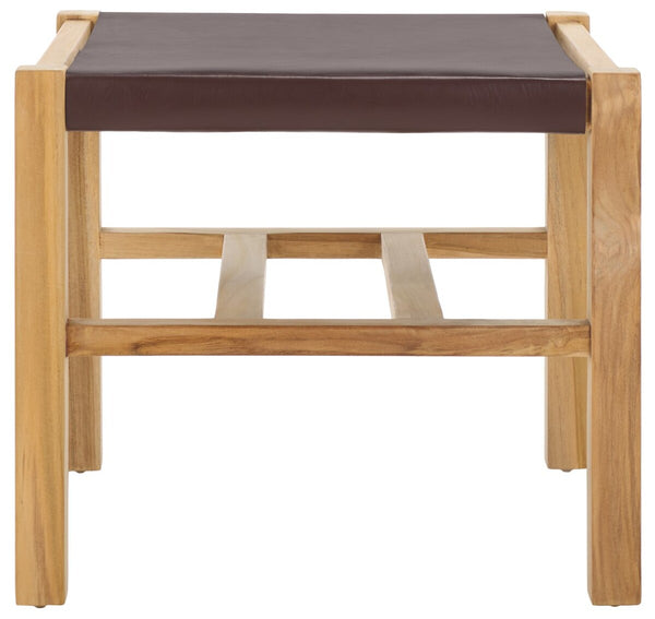 Safavieh Solana Ottoman Cognac / Natural 19.7" x 20.5" x 19.7"