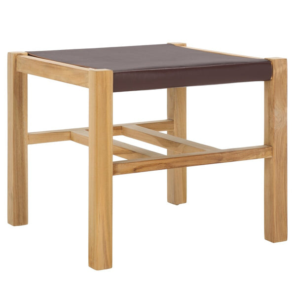 Safavieh Solana Ottoman Cognac / Natural 19.7" x 20.5" x 19.7"