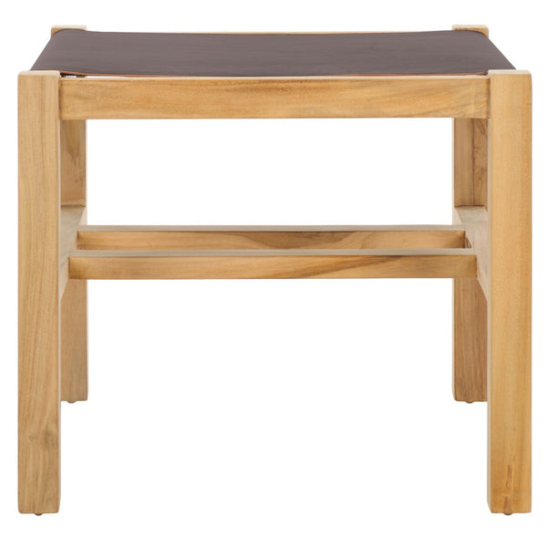 Safavieh Solana Ottoman Cognac / Natural 19.7" x 20.5" x 19.7"