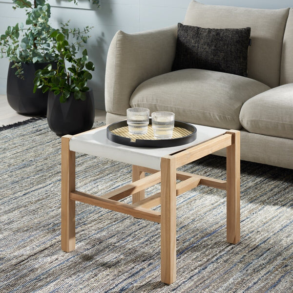 Safavieh Solana Ottoman White / Natural 19.7" x 20.5" x 16.9"