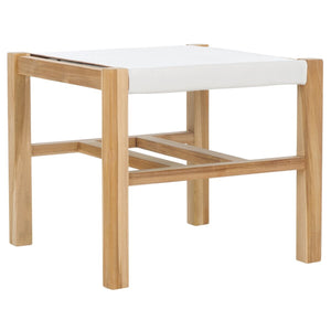 Safavieh Solana Ottoman White / Natural 19.7" x 20.5" x 16.9"