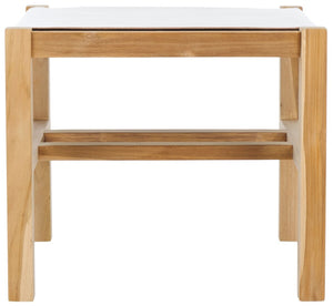 Safavieh Solana Ottoman White / Natural 19.7" x 20.5" x 16.9"