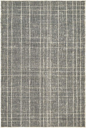 Livabliss Otto Handwoven Flatweave Rug Jute Wool Blend Scandinavian Modern Entryway Accent Black, Ivory 9' x 12' OTT2300-912