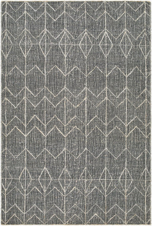 Livabliss Otto Artisan Woven Wool Cotton Jute Area Rug Neutral Texture for Entryway or Bedroom Black, Ivory 2' x 3' OTT2301-23