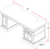 Shoreham - Medium Roast Pedestal Desk Medium Roast SHO#480-3-MDR Parker House