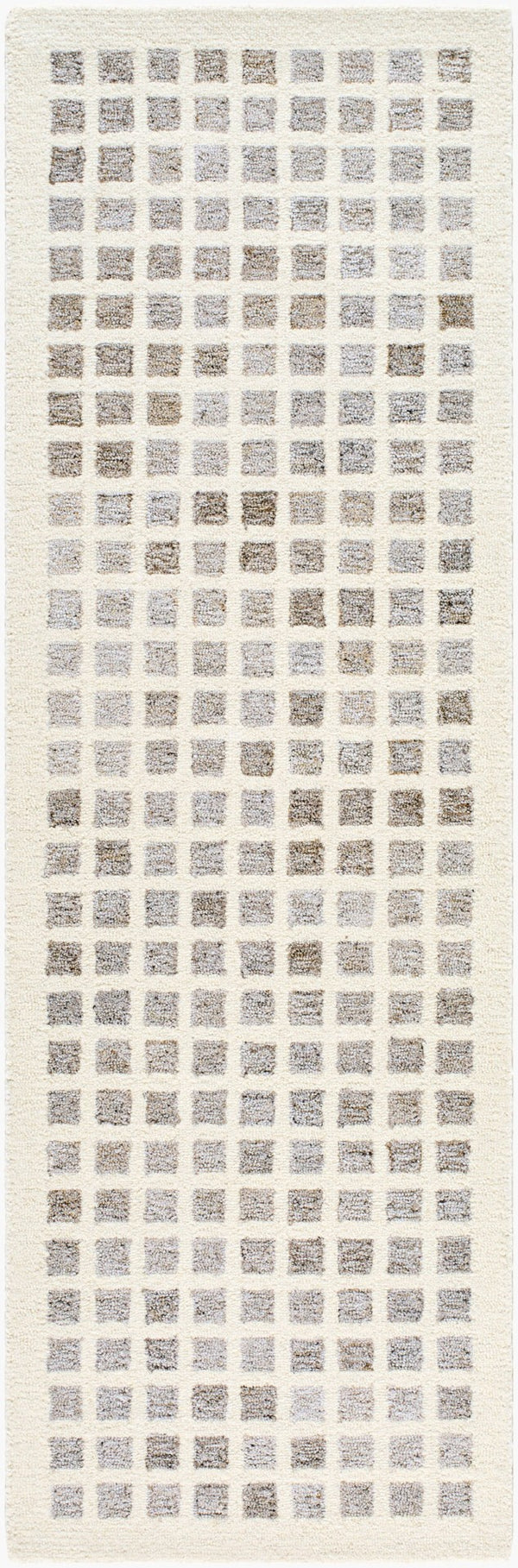 Livabliss Ottawa Hand-tufted Recycled Wool Accent Rug for Entryway or Layered Scandinavian Decor Beige, Gray 2'6" x 8' OTW2300-268