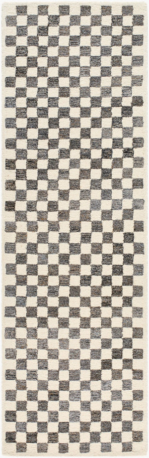 Livabliss Ottawa Hand Tufted Wool Blend Area Rug Eco Friendly Medium Pile Entryway Accent Beige, Dark Bro 2'6" x 8' OTW2301-268