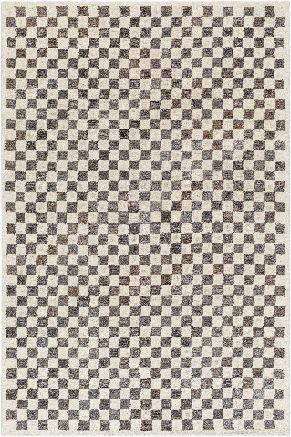 Livabliss Ottawa Hand Tufted Wool Blend Area Rug Eco Friendly Medium Pile Entryway Accent Beige, Dark Bro 9' x 12' OTW2301-912