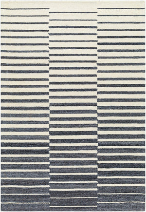 Livabliss Ottawa Hand Tufted Eco Friendly Wool Blend Area Rug for Entryway or Bedroom Accent Beige, Charcoal 2' x 3' OTW2302-23