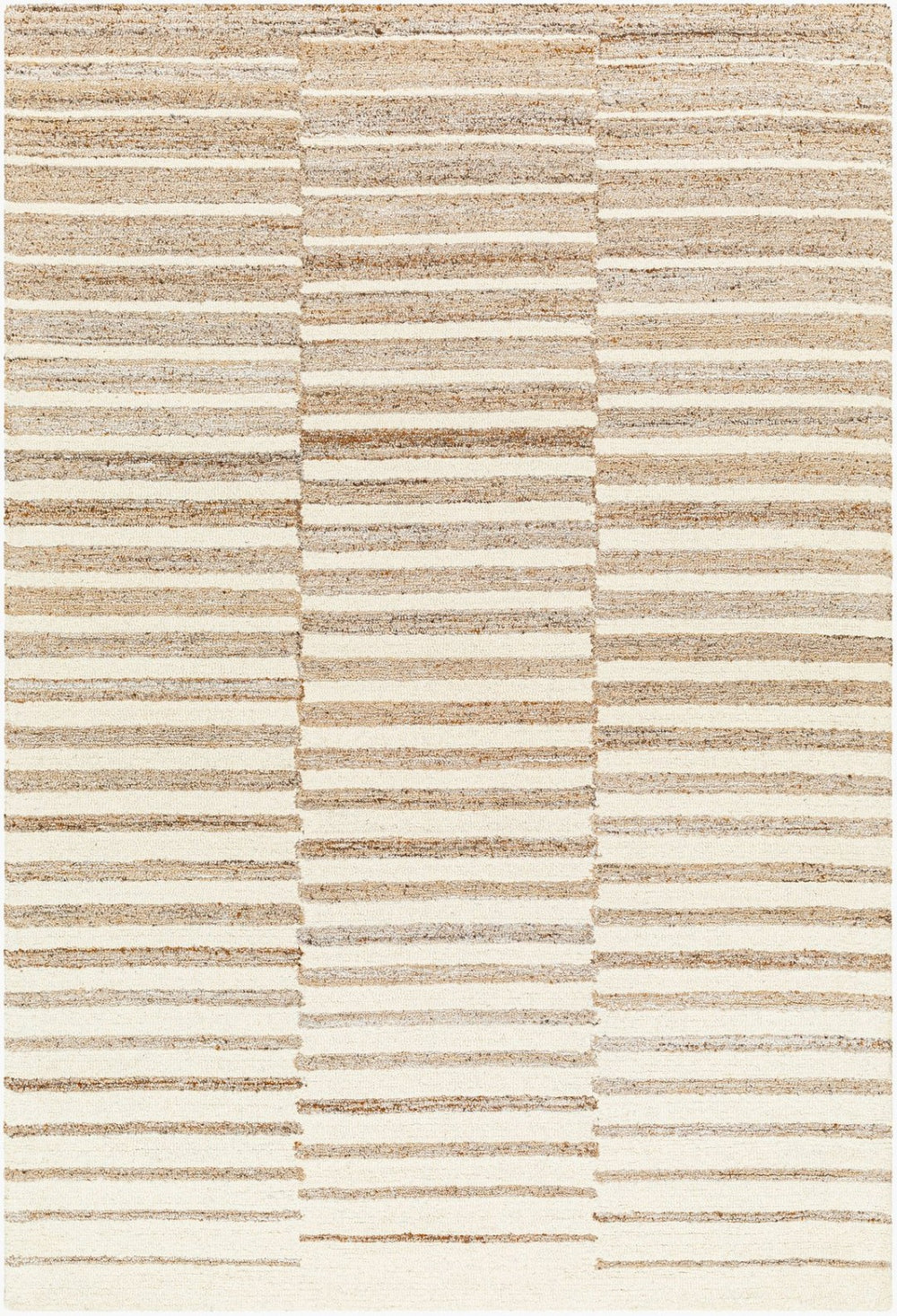 Livabliss Ottawa Hand Tufted Wool Blend Area Rug for Entryways Sustainable Pet Fiber Accent Beige, Tan 5' x 7'6" OTW2304-576