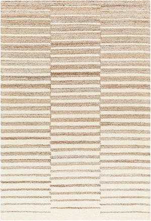 Livabliss Ottawa Hand Tufted Wool Blend Area Rug for Entryways Sustainable Pet Fiber Accent Beige, Tan 5' x 7'6" OTW2304-576