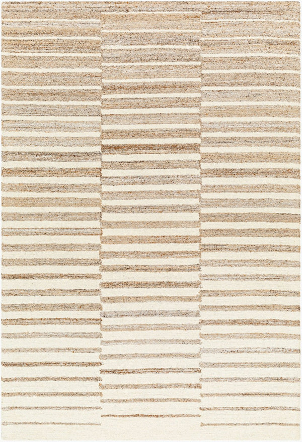 Livabliss Ottawa Hand Tufted Wool Blend Area Rug for Entryways Sustainable Pet Fiber Accent Beige, Tan 5' x 7'6" OTW2304-576