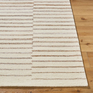 Livabliss Ottawa Hand Tufted Wool Blend Area Rug for Entryways Sustainable Pet Fiber Accent Beige, Tan 5' x 7'6" OTW2304-576