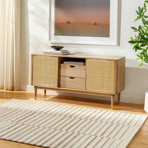Livabliss Ottawa Hand Tufted Wool Blend Area Rug for Entryways Sustainable Pet Fiber Accent Beige, Tan 2'6" x 8' OTW2304-268