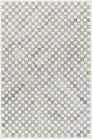 Livabliss Ottawa Hand Tufted Wool Blend Area Rug Artisan Crafted for Entryway or Bedside Accent Beige, Sky Blue 5' x 7'6" OTW2305-576