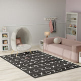 Nourison Imagination IMA18 Machine Made Machine Printed Borderless Design Indoor Only Kids  Rug Black, Black Pile, 100% Polyester 841491134641