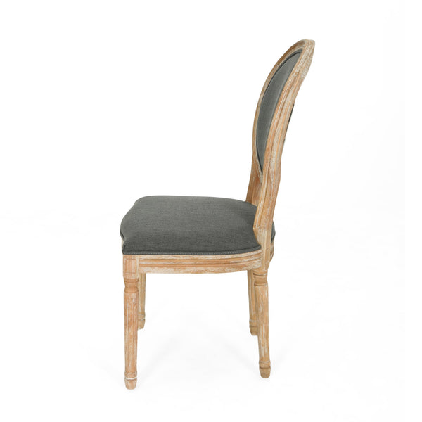 English Elm Christopher Knight Home® - Kd Dining Chair - Vintage French-Country Elegance With Dark Gray Upholstery & Ergonomic Comfort 60352.00PDGRY
