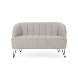 Christopher Knight Home® - Noble House - Lupine Modern Fabric Loveseat with Hairpin Legs