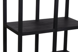 Porter Designs Porter Tarragona Black Solid Mango Wood Bookcase - Elegant Arched Design, Durable & Stylish Storage Black Wood 10-108-01-1812