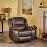 Christopher Knight Home® - Noble House - Malic Classic Tufted Leather Swivel Recliner